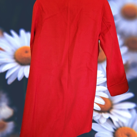 NWT Red Wool Coat xl Double Breasted Pea Coat - Picture 13 of 16